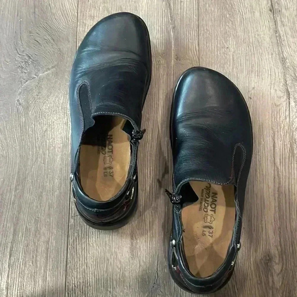 [EU37/US6-6.5]NAOT  Nautilus Women Jet Black/Burgundy/Black Madras 37M - Picture 5 of 10